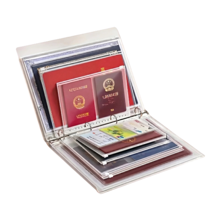 Document Folder with Zip, Ring Mechanism and Transparent Pockets for Organised Document Storage