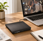 External DVD Drive with USB 3.0 and USB-C for PC, Mac and Linux - Image 2
