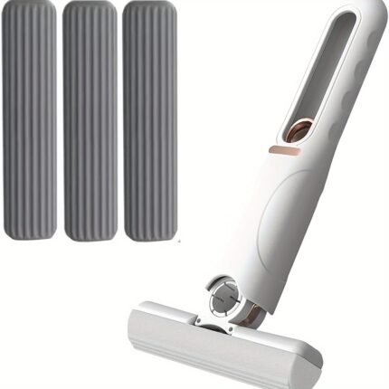 Mini Mop with Self-Wringing and 3 Replaceable Mop Heads