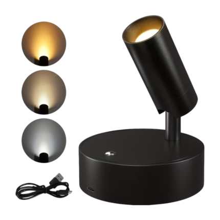 Rechargeable Magnetic LED Spotlight with Touch Control and 350° Rotation
