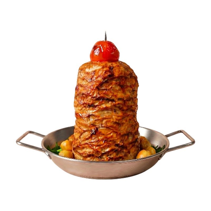 Grill Skewers in Stainless Steel for Kebab and Shawarma – Vertical Grill Skewers with Pan