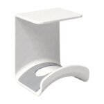 Adhesive Under-Desk Headphone Hook in Black or White for Space-Saving Headset Storage