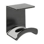 Adhesive Under-Desk Headphone Hook in Black or White for Space-Saving Headset Storage - Image 2