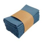 Textile Napkins in Cream Yellow, White, Dark Green, Orange, Light Pink and Blue for Stylish Table Setting