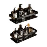 Wall-Mounted Bathroom Shelves Without Drilling – 2 Pcs.